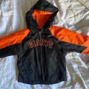 Majestic 3t water resistant SF Giant’s windbreaker jacket.